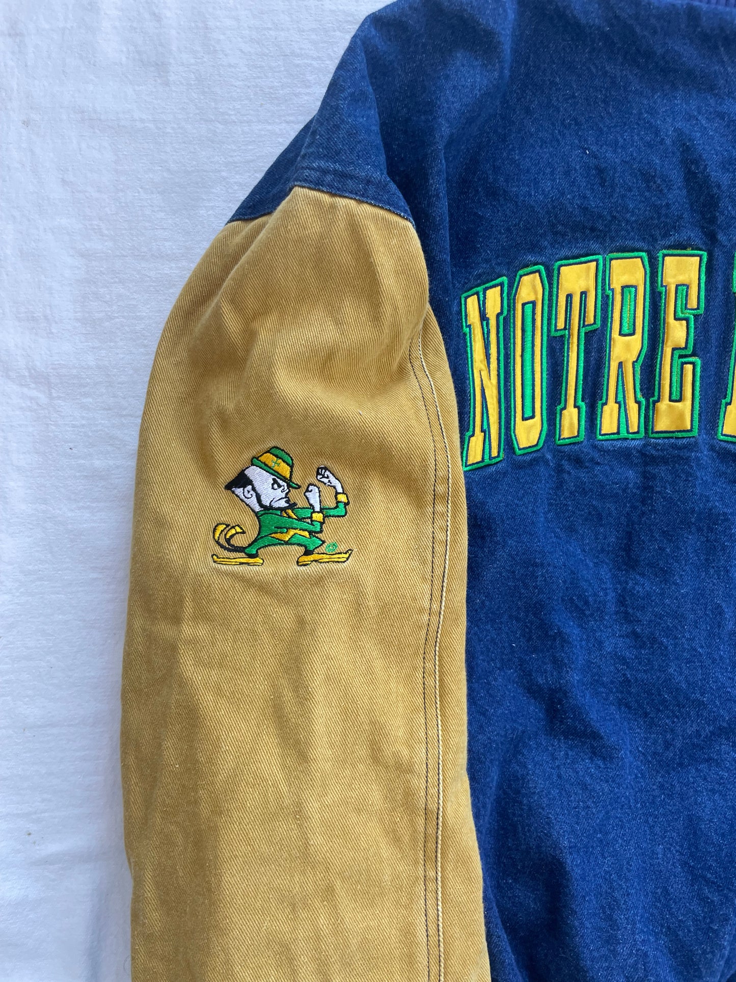 Vintage Notre Dame Denim Jacket XLarge