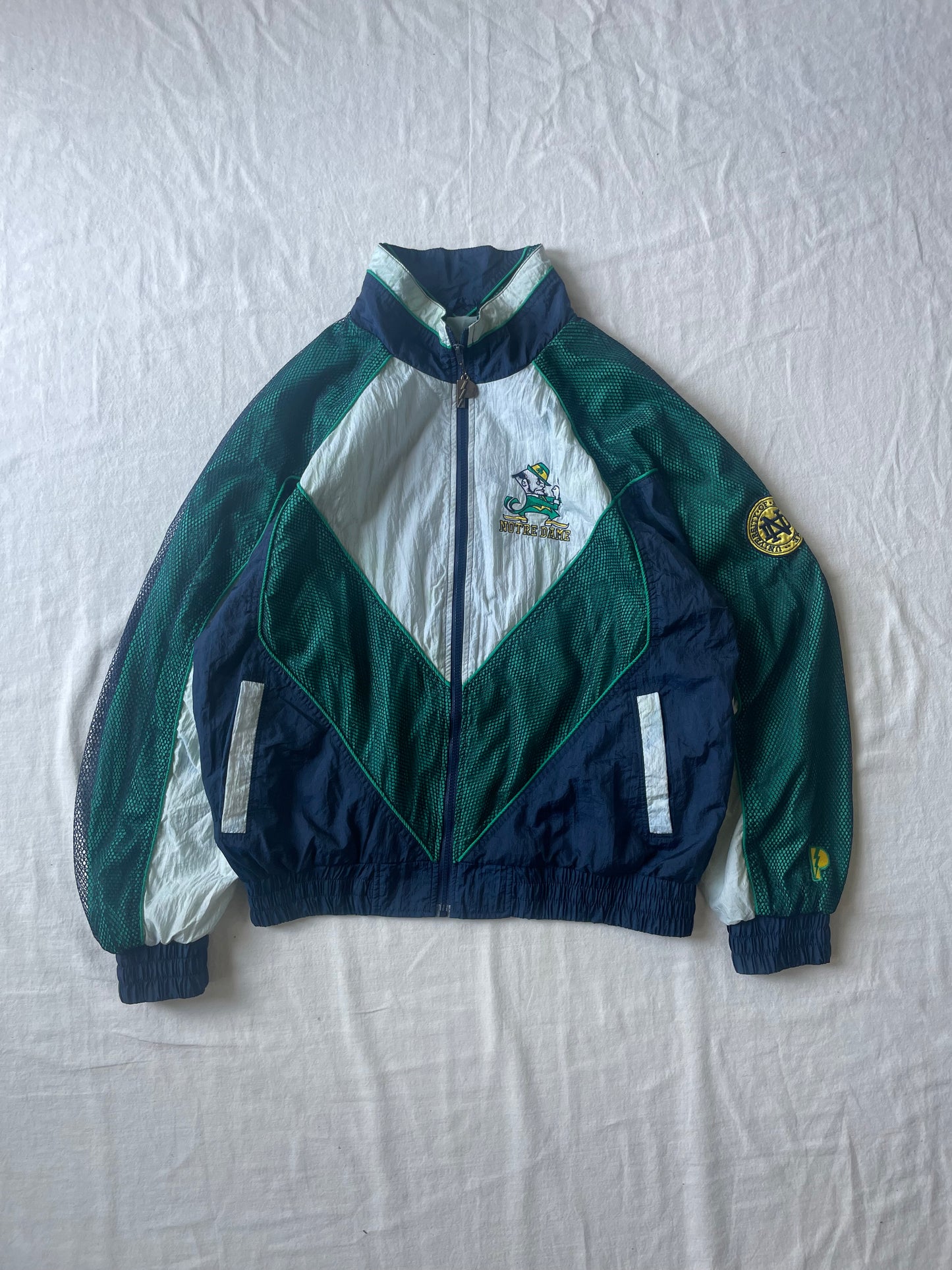 Vintage Notre Dame Windbreaker Jacket XLarge