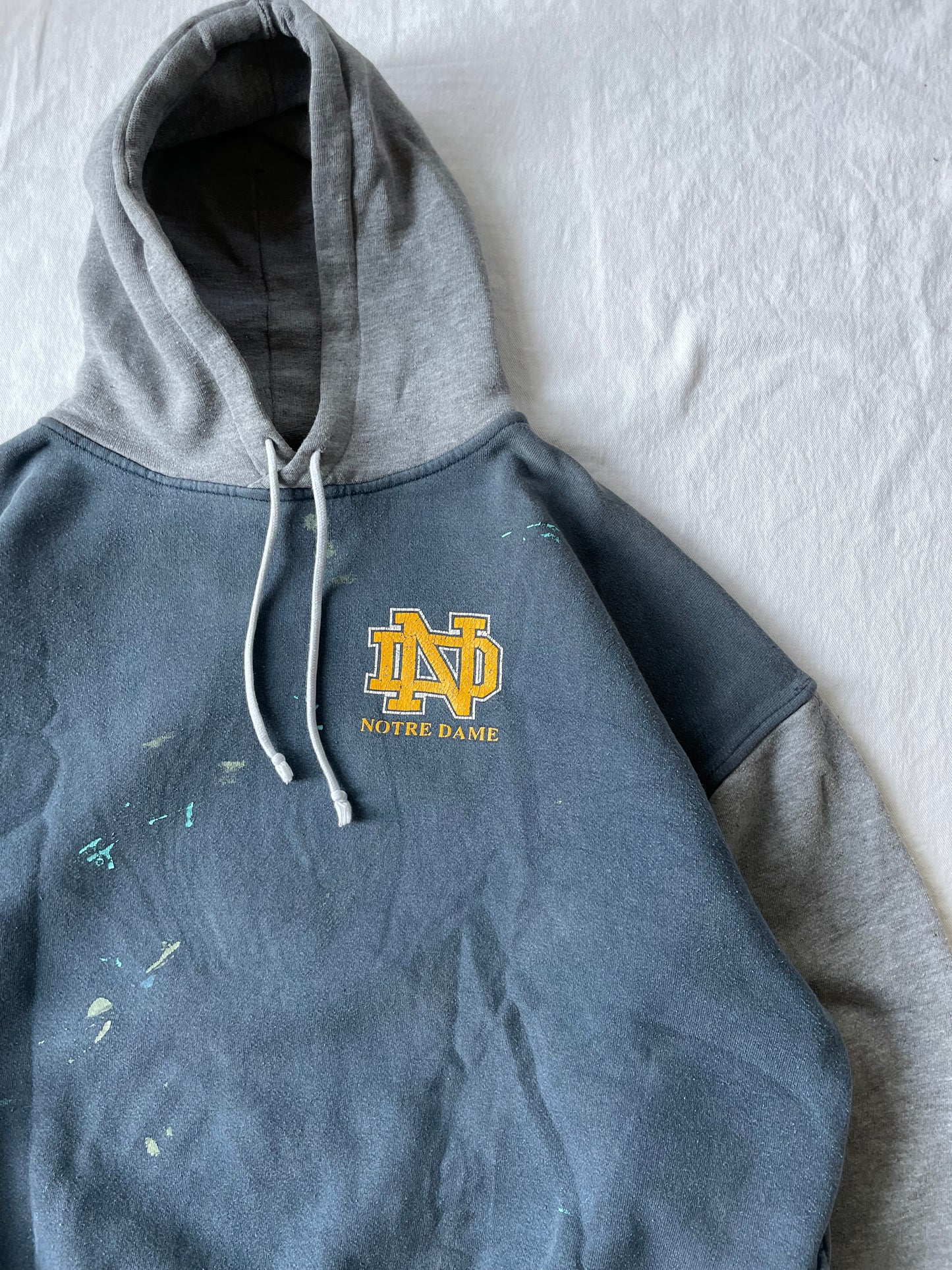 Vintage Notre Dame Varsity Hoodie XLarge