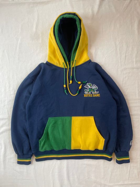 Vintage Notre Dame Starter Hoodie Medium