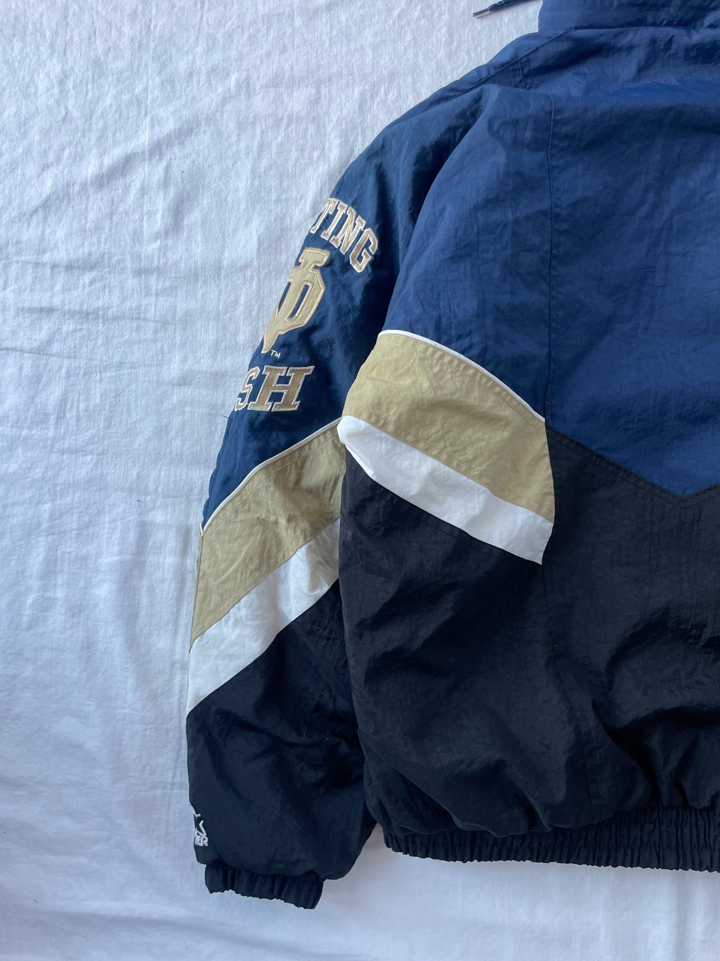 Vintage Notre Dame Starter Puffer Jacket Large