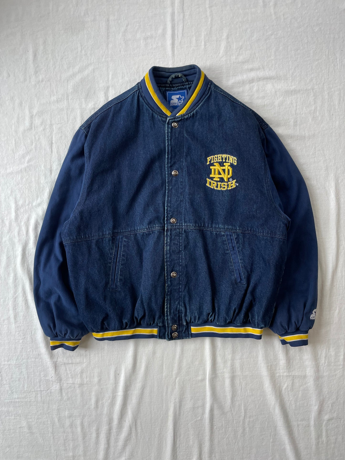 Vintage Notre Dame Denim Jacket  XLarge