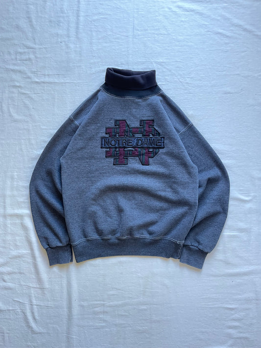 Vintage Notre Dame Turtleneck Sweatshirt Medium