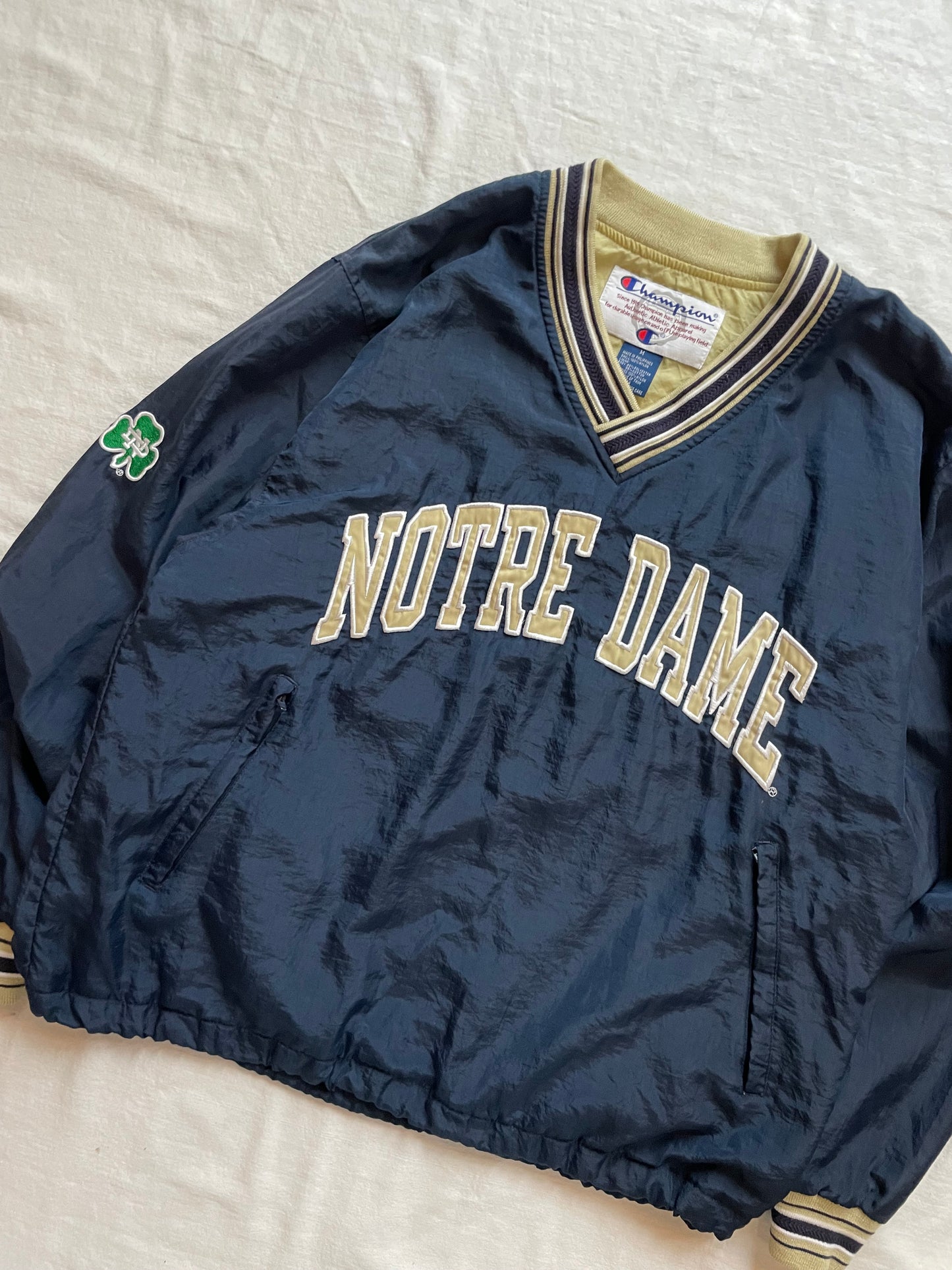 Vintage Notre Dame Pullover Windbreaker Medium