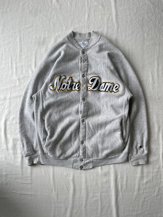 Vintage Notre Dame Cardigan Sweatshirt XLarge
