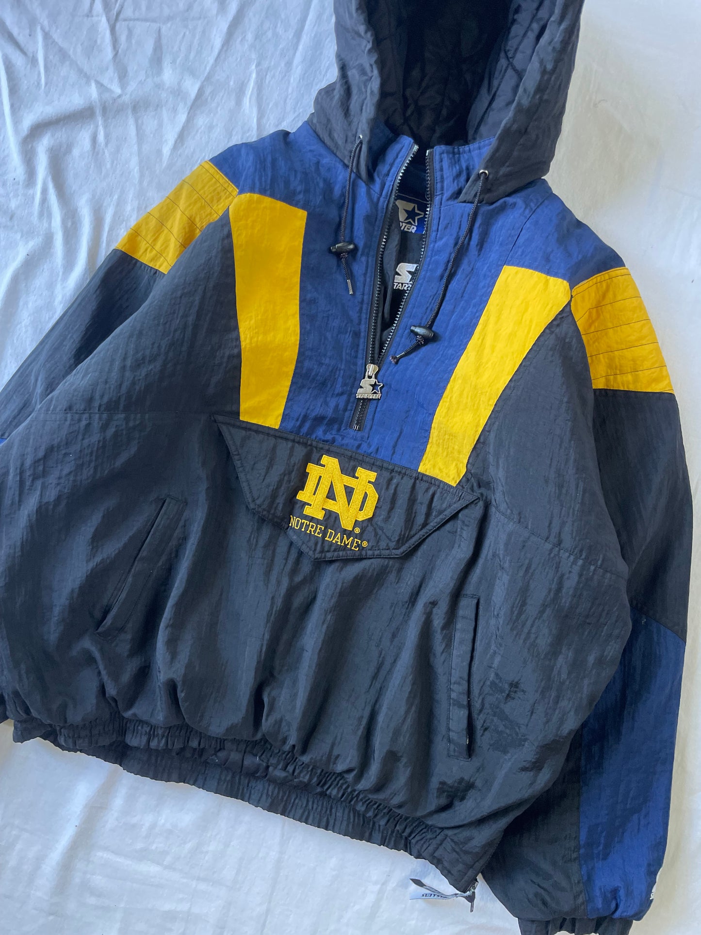 Vintage Notre Dame Starter Puffer Jacket XLarge