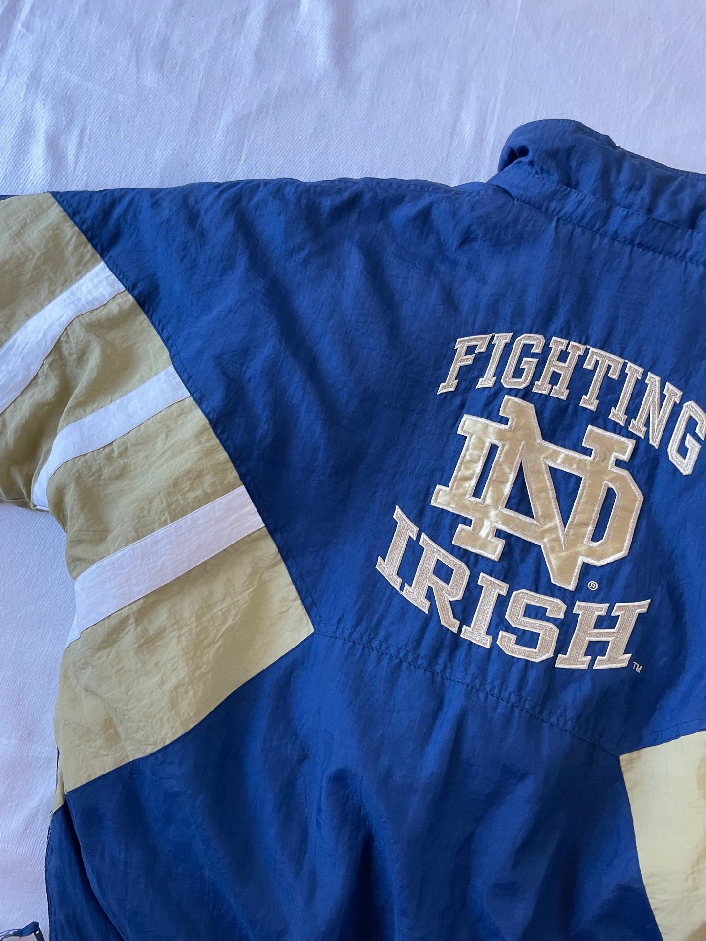Vintage Notre Dame Starter Puffer Jacket Large