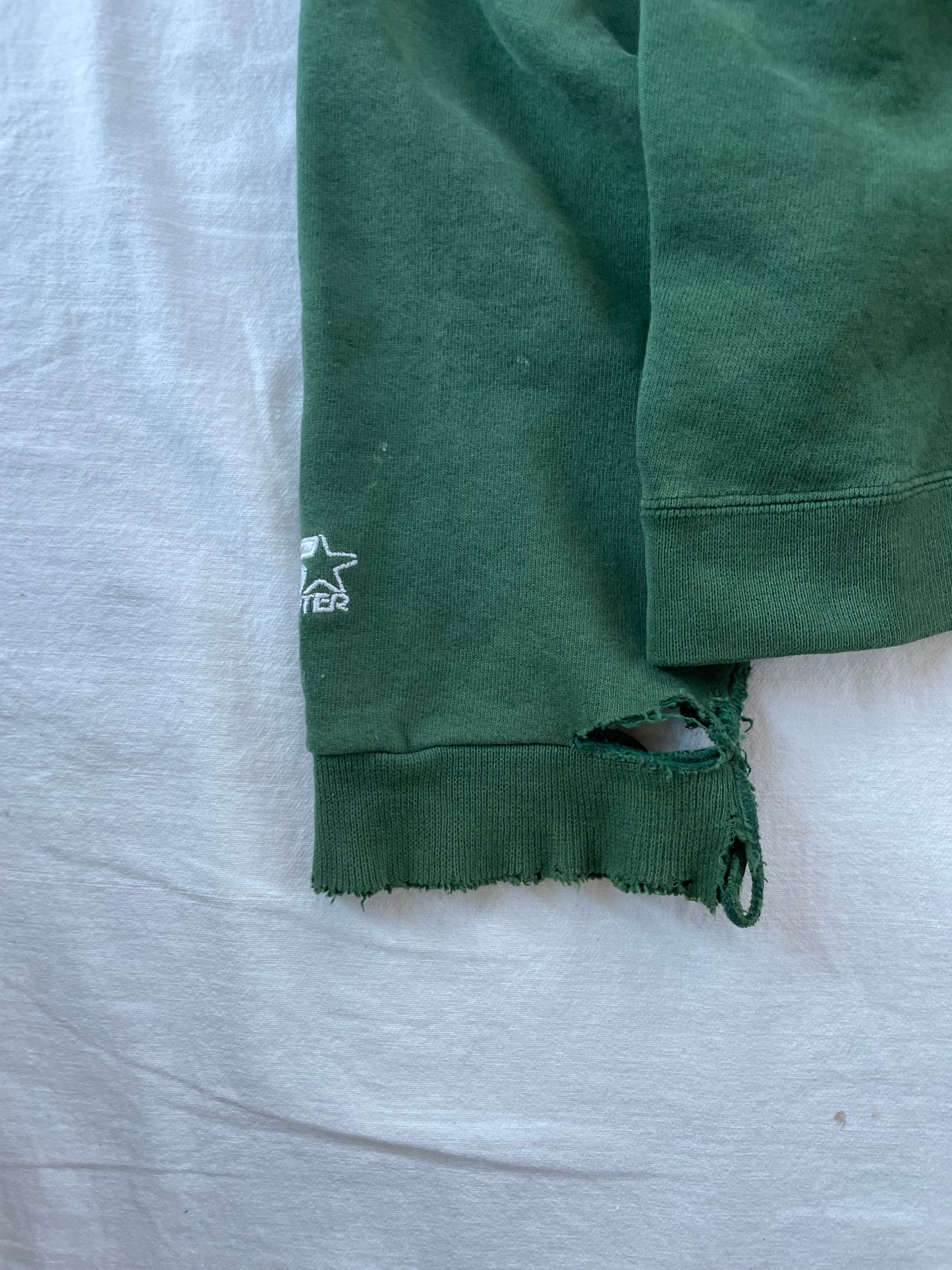 Vintage Notre Dame Green Crewneck Medium Distressed