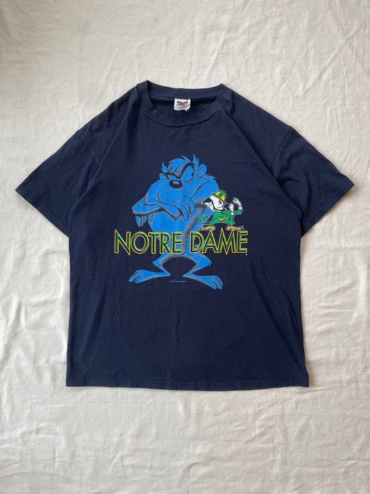 Vintage Notre Dame Taz Looney Tunes Tee XLarge