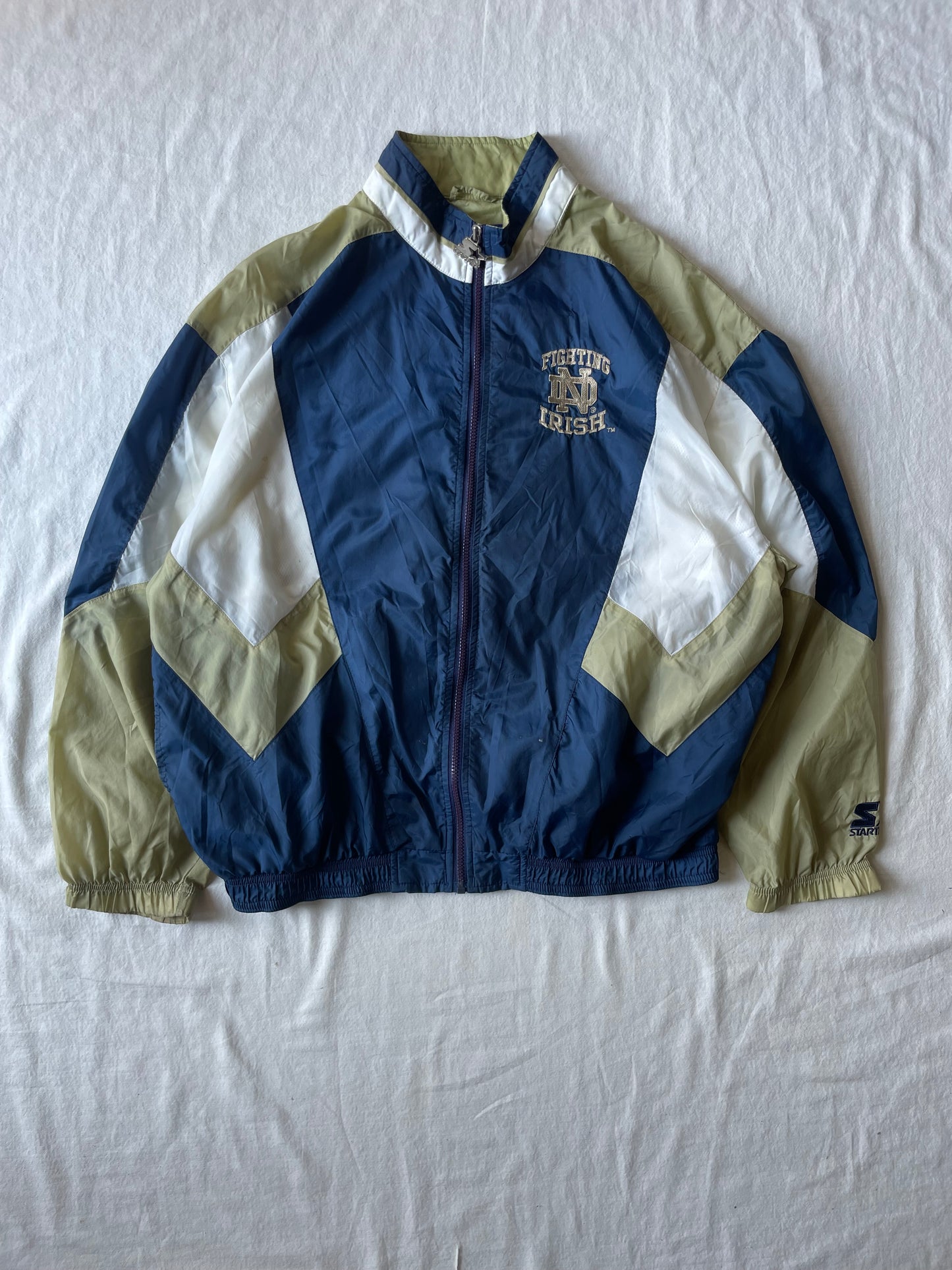 Vintage Notre Dame Windbreaker Jacket XLarge