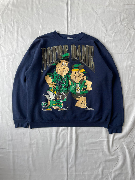 Vintage Notre Dame The Flintstones Crewneck XLarge