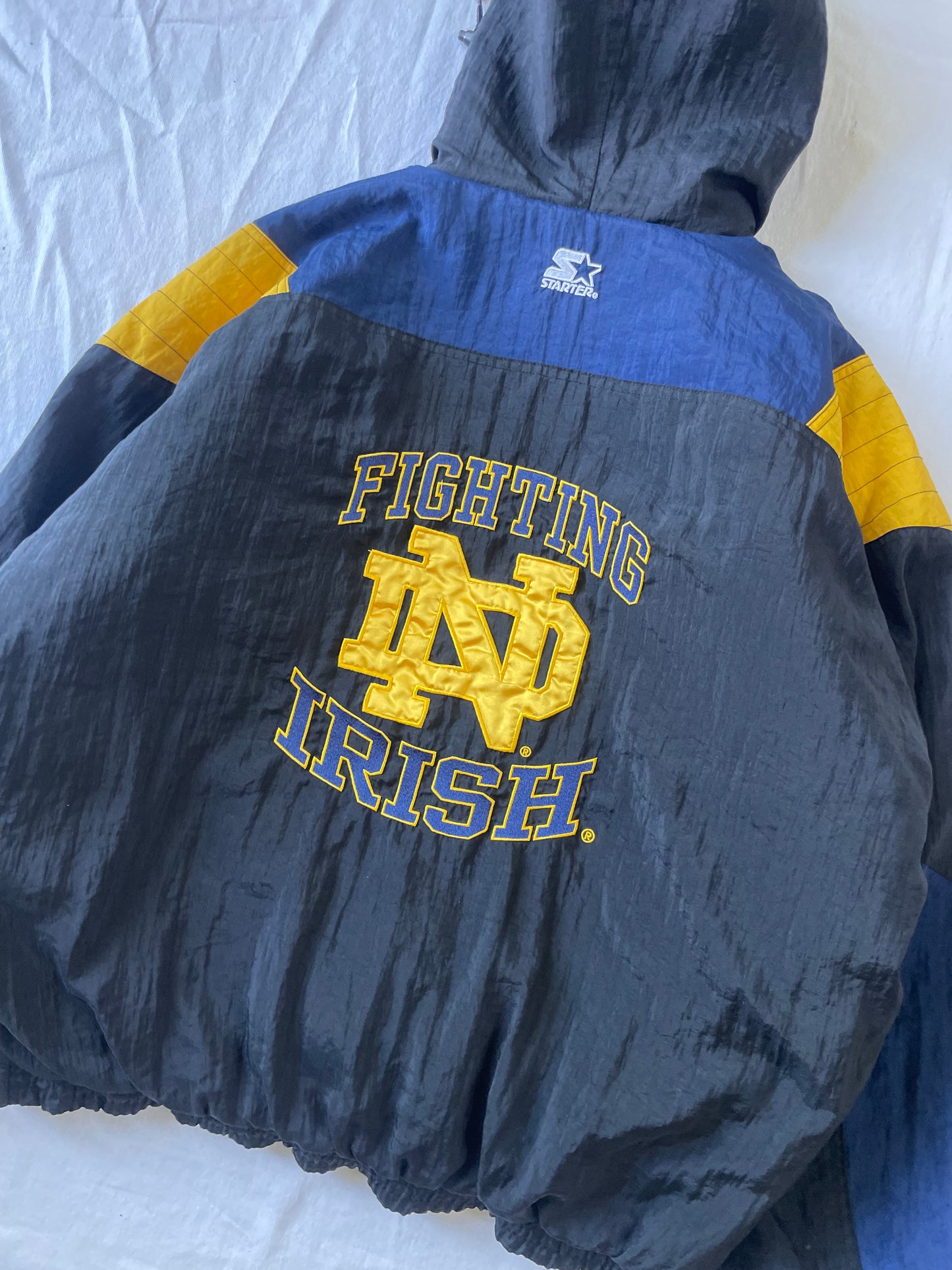 Vintage Notre Dame Starter Puffer Jacket XLarge