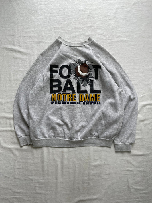 Vintage Notre Dame Football Crewneck Large