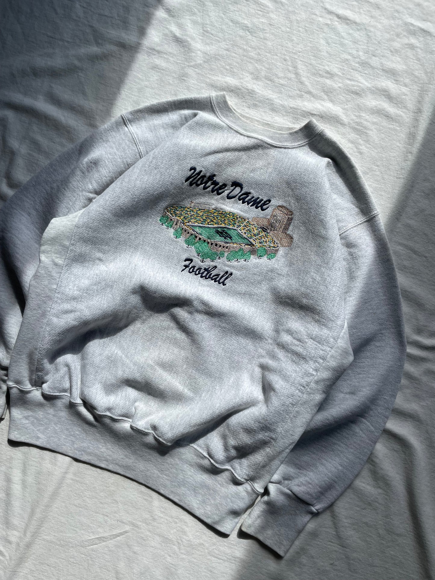 Vintage Notre Dame Football Stadium Crewneck Large/XLarge