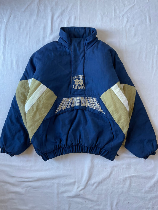 Vintage Notre Dame Starter Puffer Jacket Large