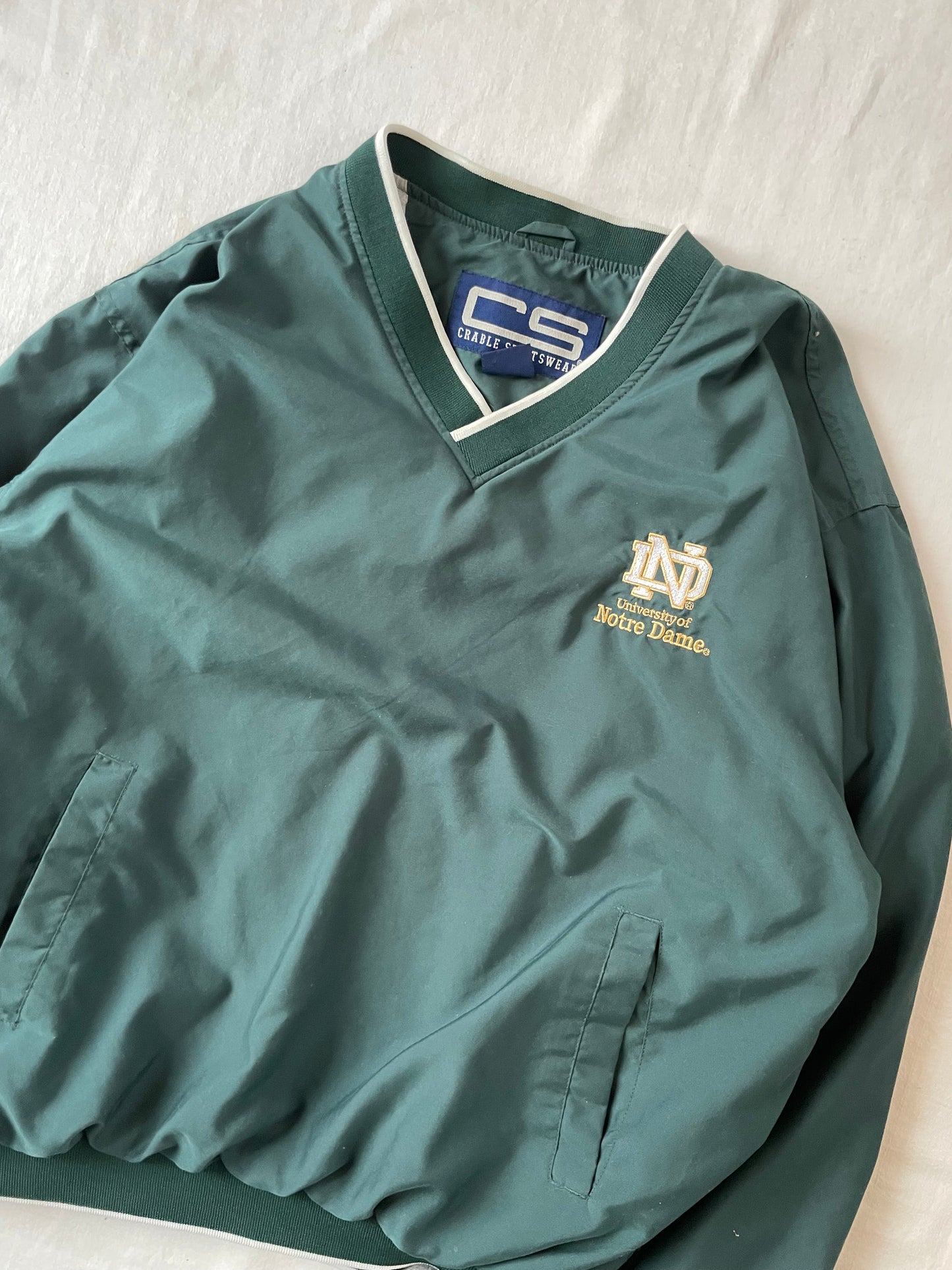 Vintage Notre Dame Pullover Windbreaker Medium