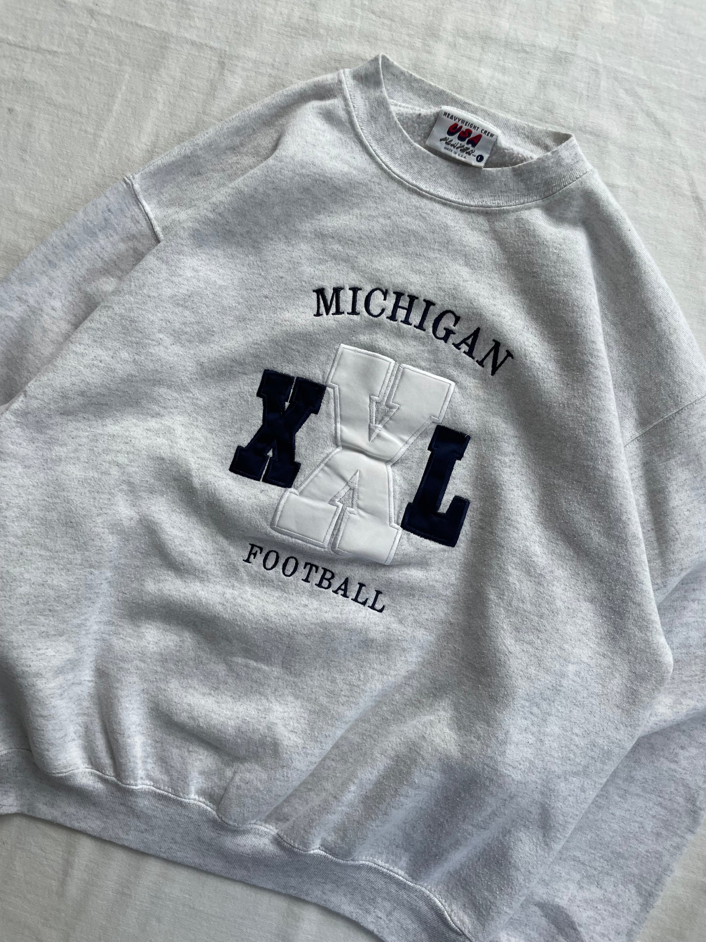 Vintage Michigan Football Crewneck Large