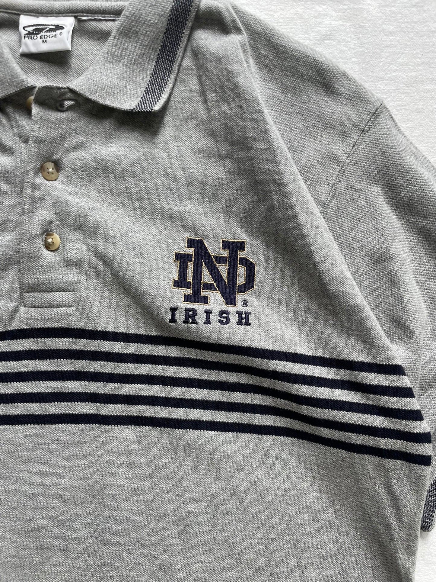 Vintage Notre Dame Polo Shirt Medium