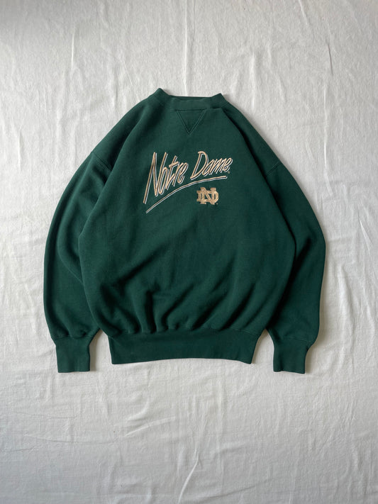 Vintage Notre Dame Green Crewneck Medium
