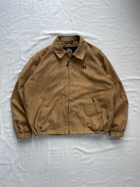 Vintage Notre Dame Suede Bomber Jacket Large