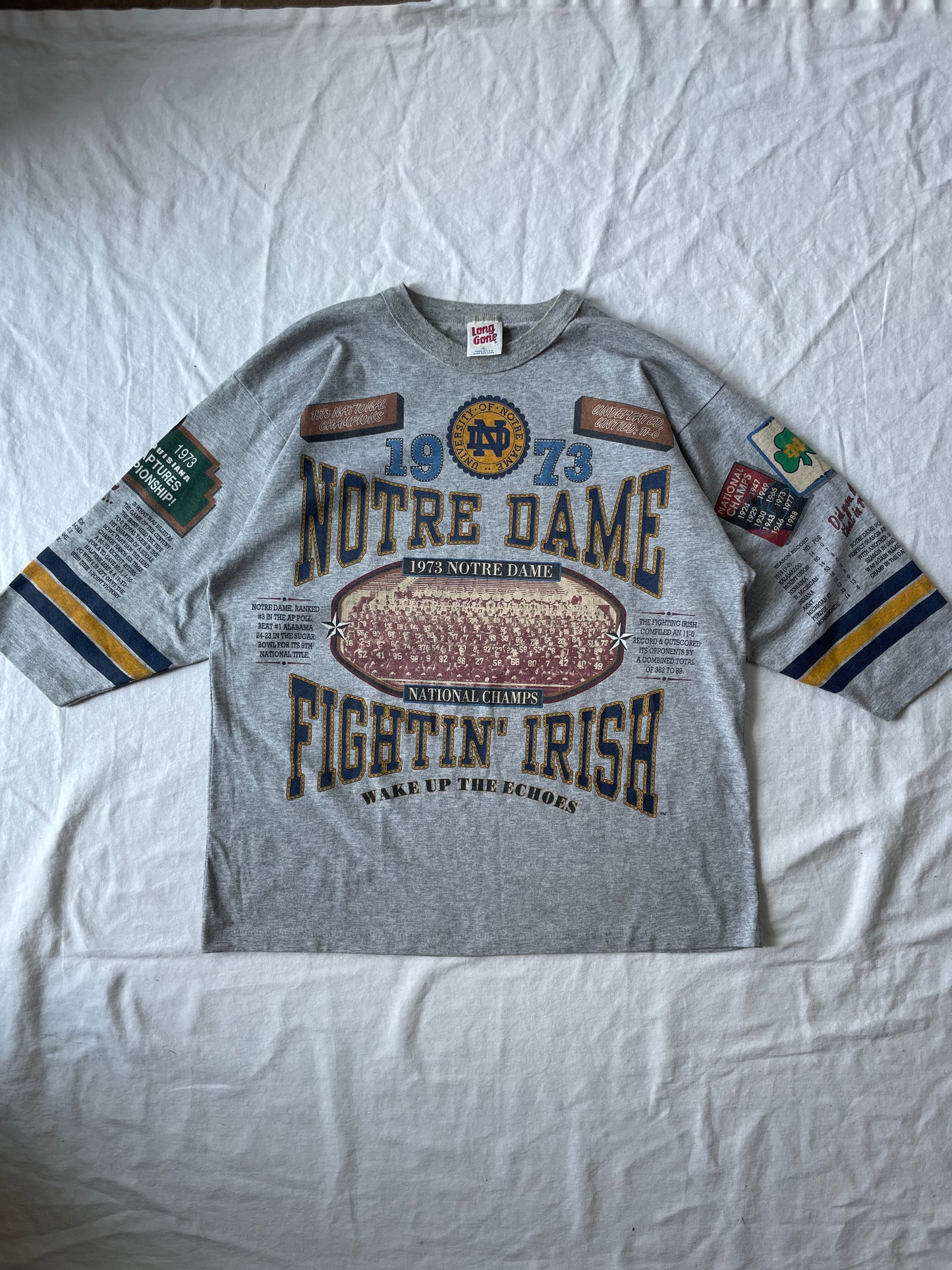 Vintage Notre Dame Football National Champions Shirt XLarge