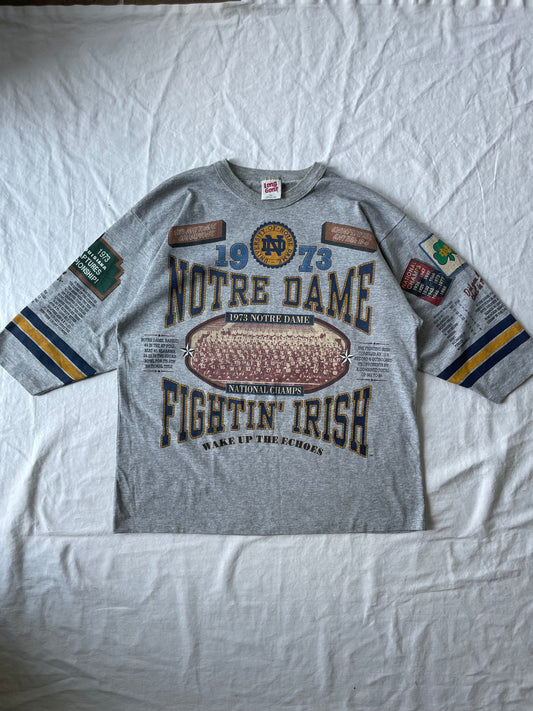 Vintage Notre Dame Football National Champions Shirt XLarge