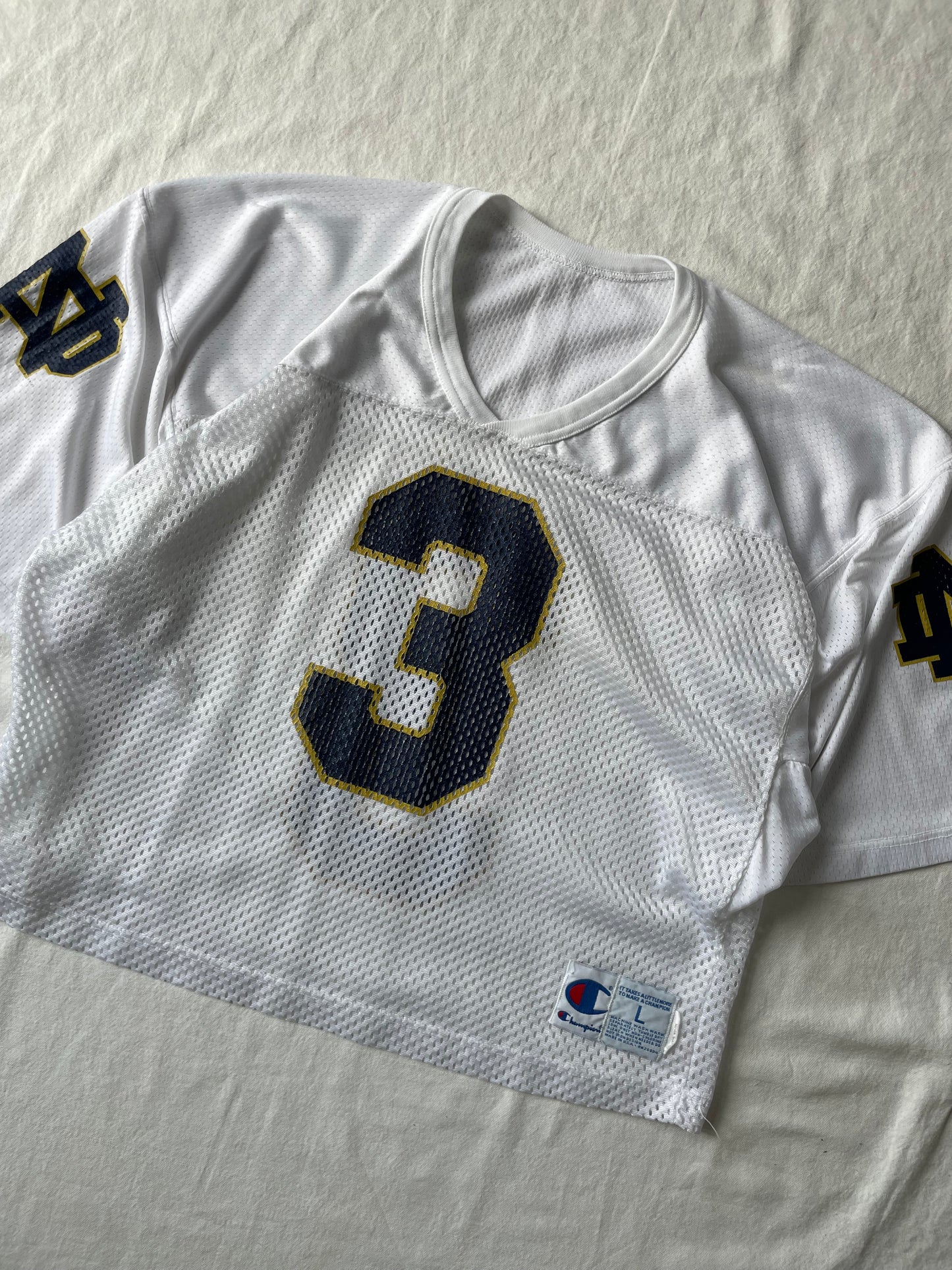 Vintage Notre Dame Mesh Football Champion Jersey Large
