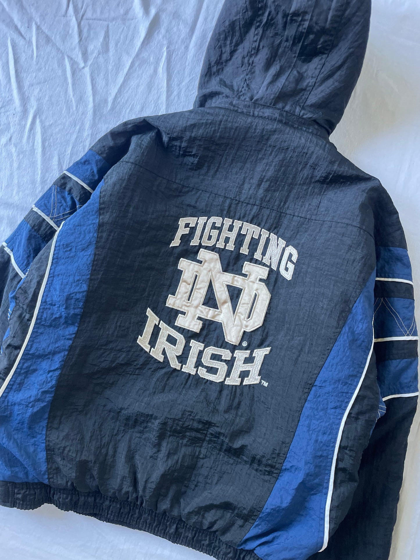 Vintage Notre Dame Starter Puffer Jacket Large