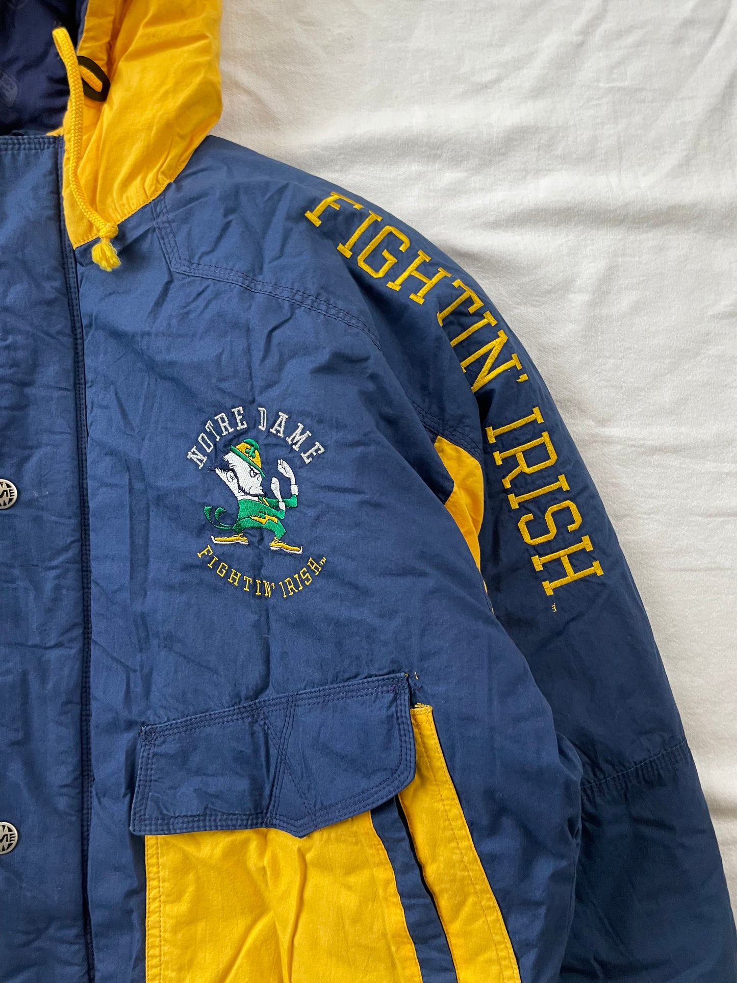 Vintage Notre Dame Puffer Jacket Large