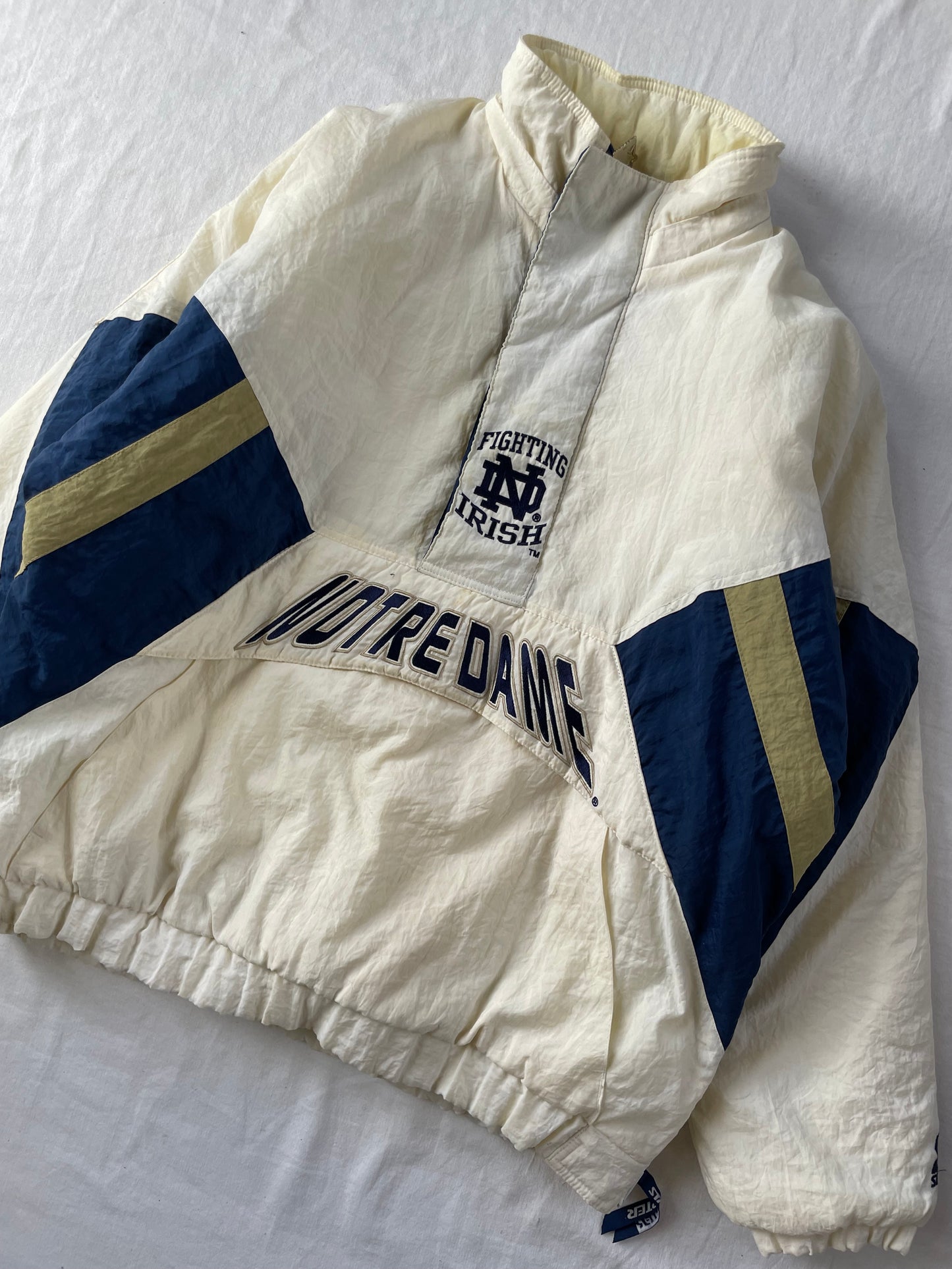 Vintage Notre Dame Starter Puffer Jacket Large