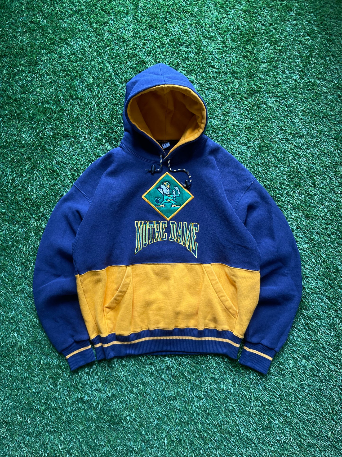 Vintage Notre Dame Heavyweight Hoodie Sweatshirt XLarge