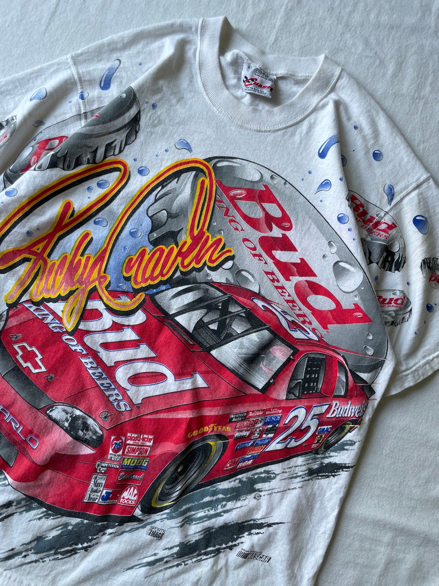 Vintage Budweiser Racing Tee Large