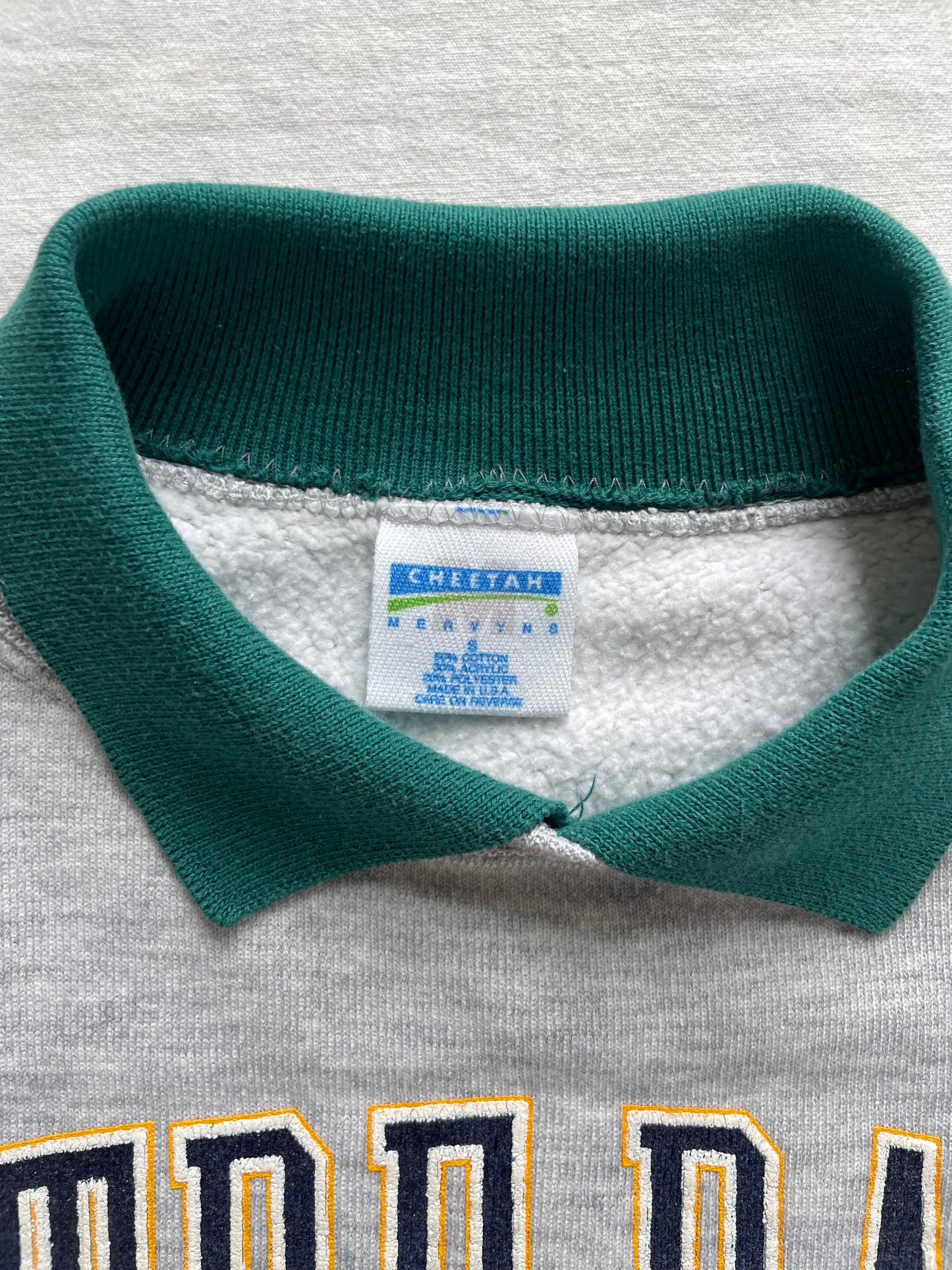Vintage Notre Dame Rugby Polo Sweatshirt Small