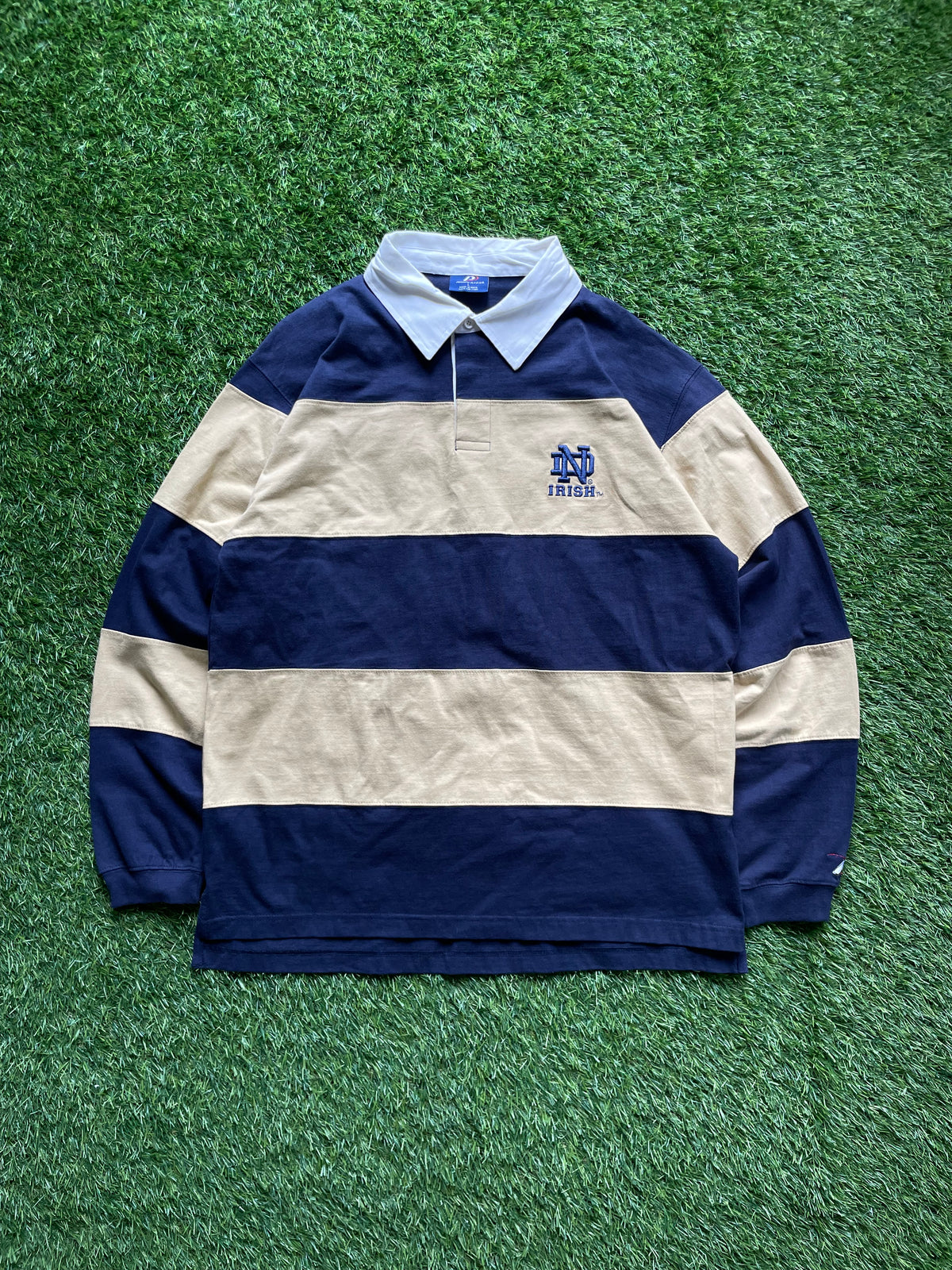 Vintage Notre Dame Rugby Polo Large