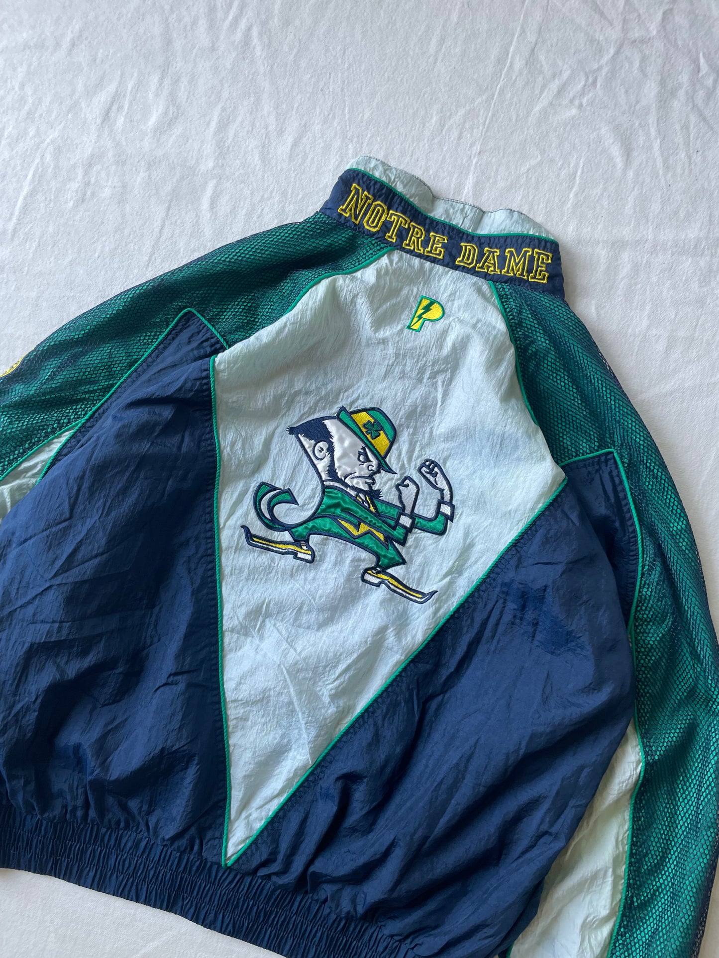 Vintage Notre Dame Windbreaker Jacket XLarge