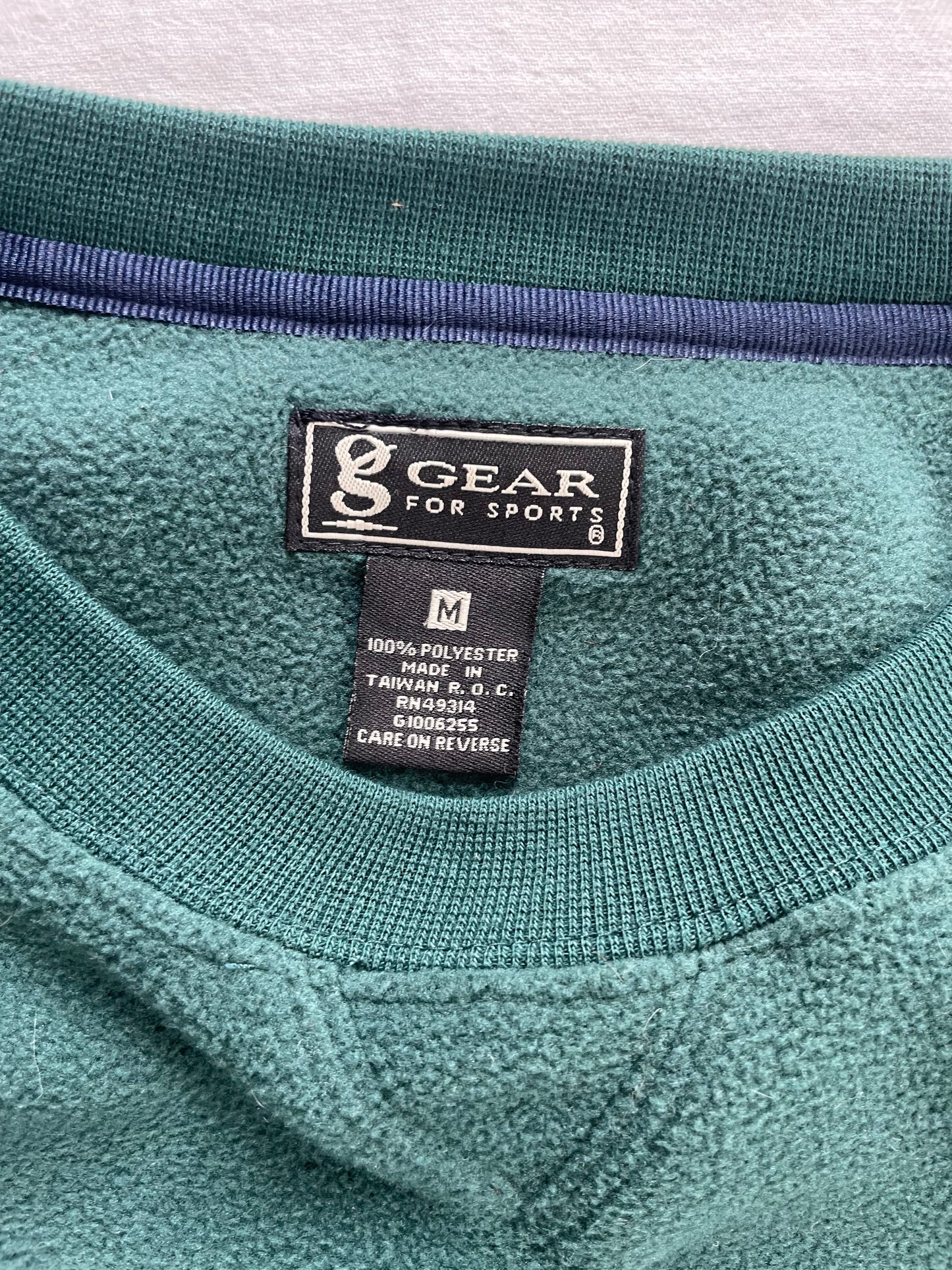Vintage Notre Dame Green Fleece Crewneck Medium