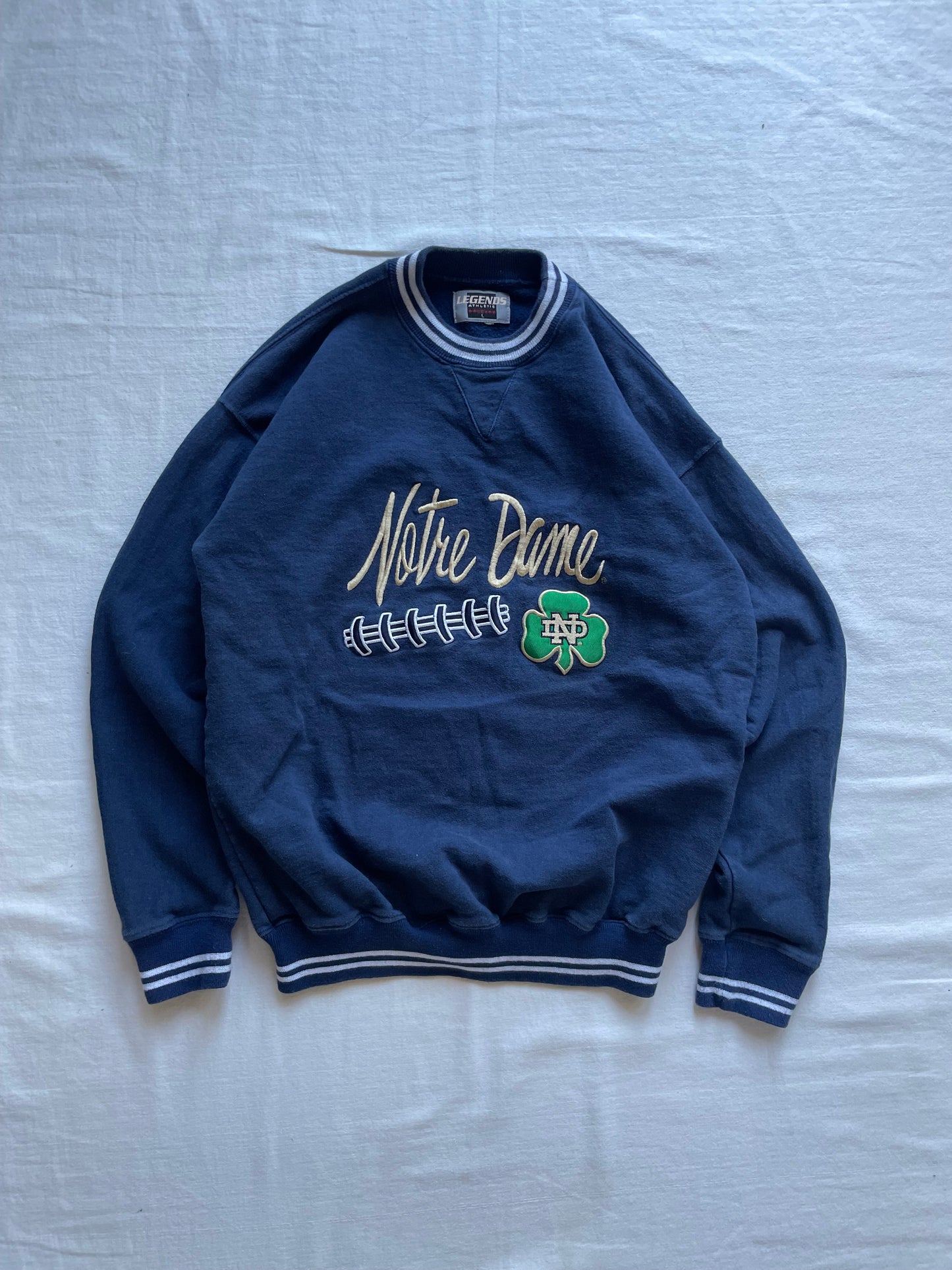 Vintage Notre Dame Football Crewneck Youth Large