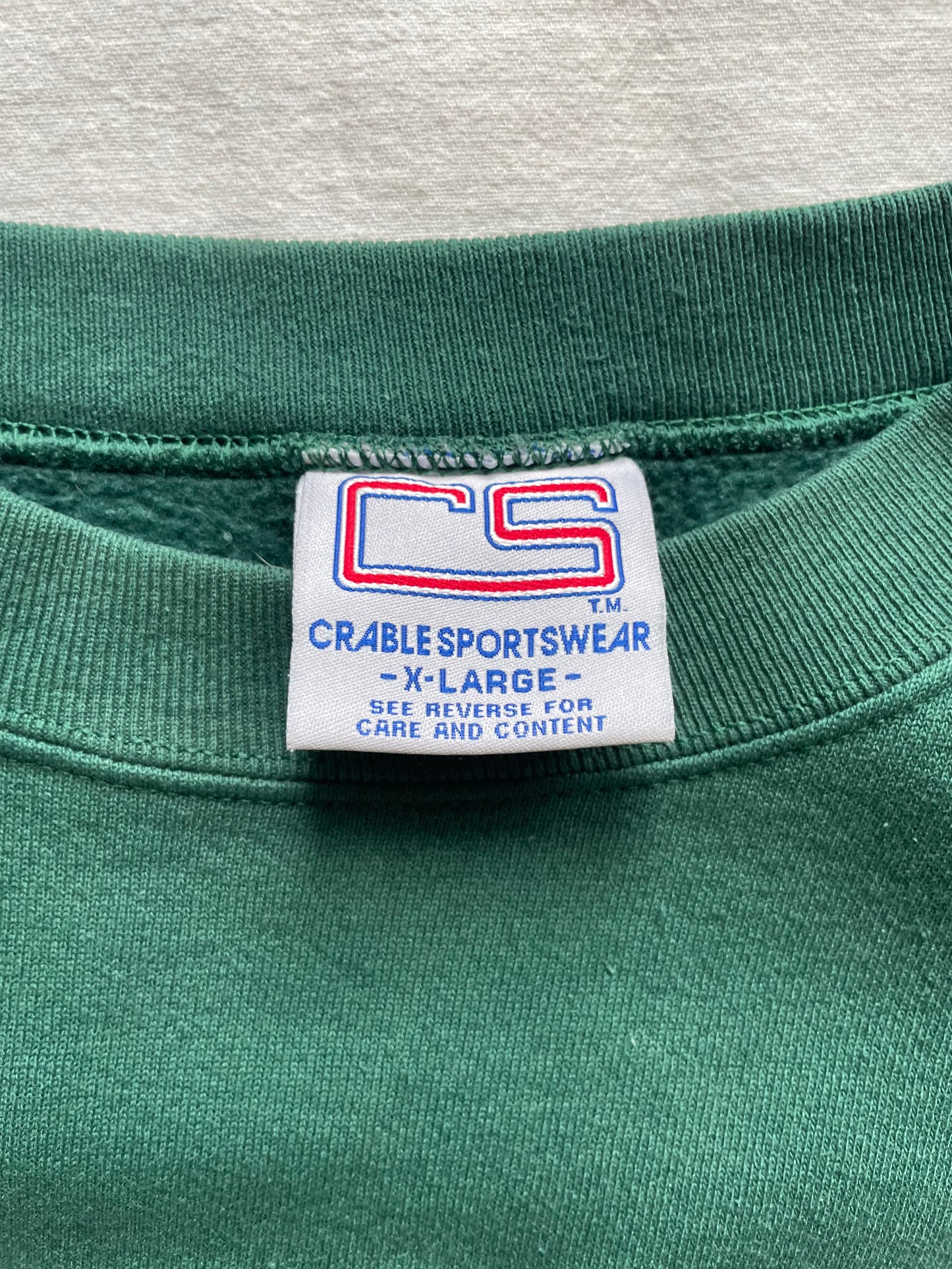 Vintage Notre Dame Fighting Irish Green Crewneck XLarge