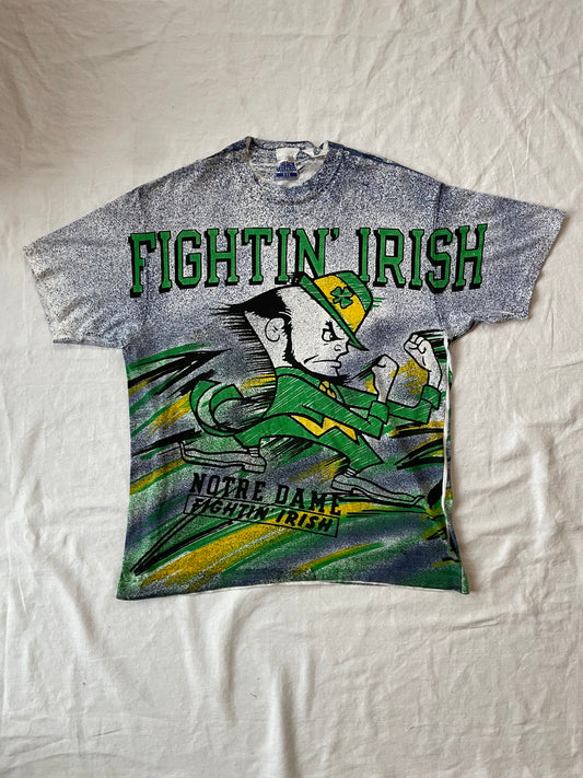 Vintage Notre Dame All Over Print Tee 2XL