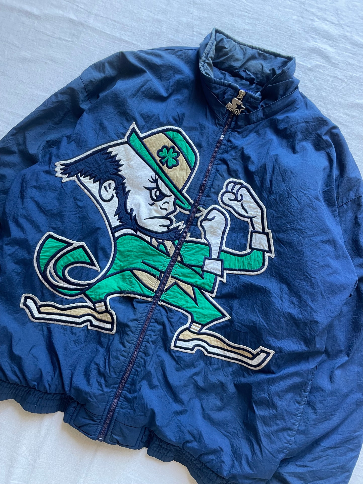 Vintage Notre Dame Fighting Irish Puffer Jacket Large/XLarge