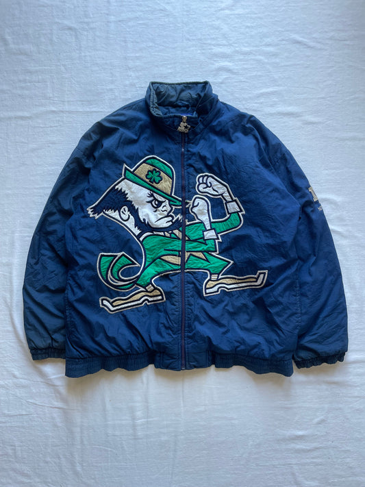 Vintage Notre Dame Fighting Irish Puffer Jacket Large/XLarge