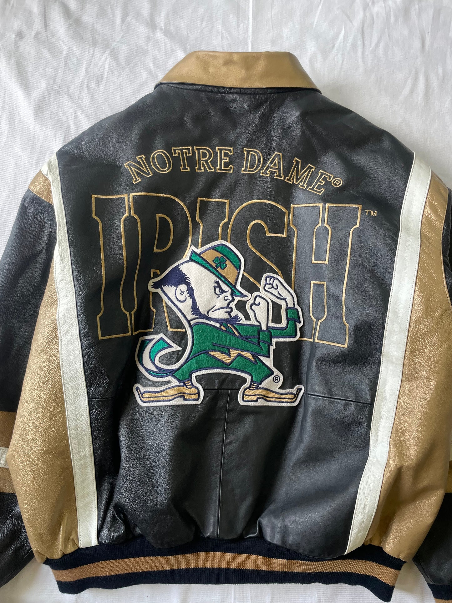 Vintage Notre Dame Leather Jacket 2XL