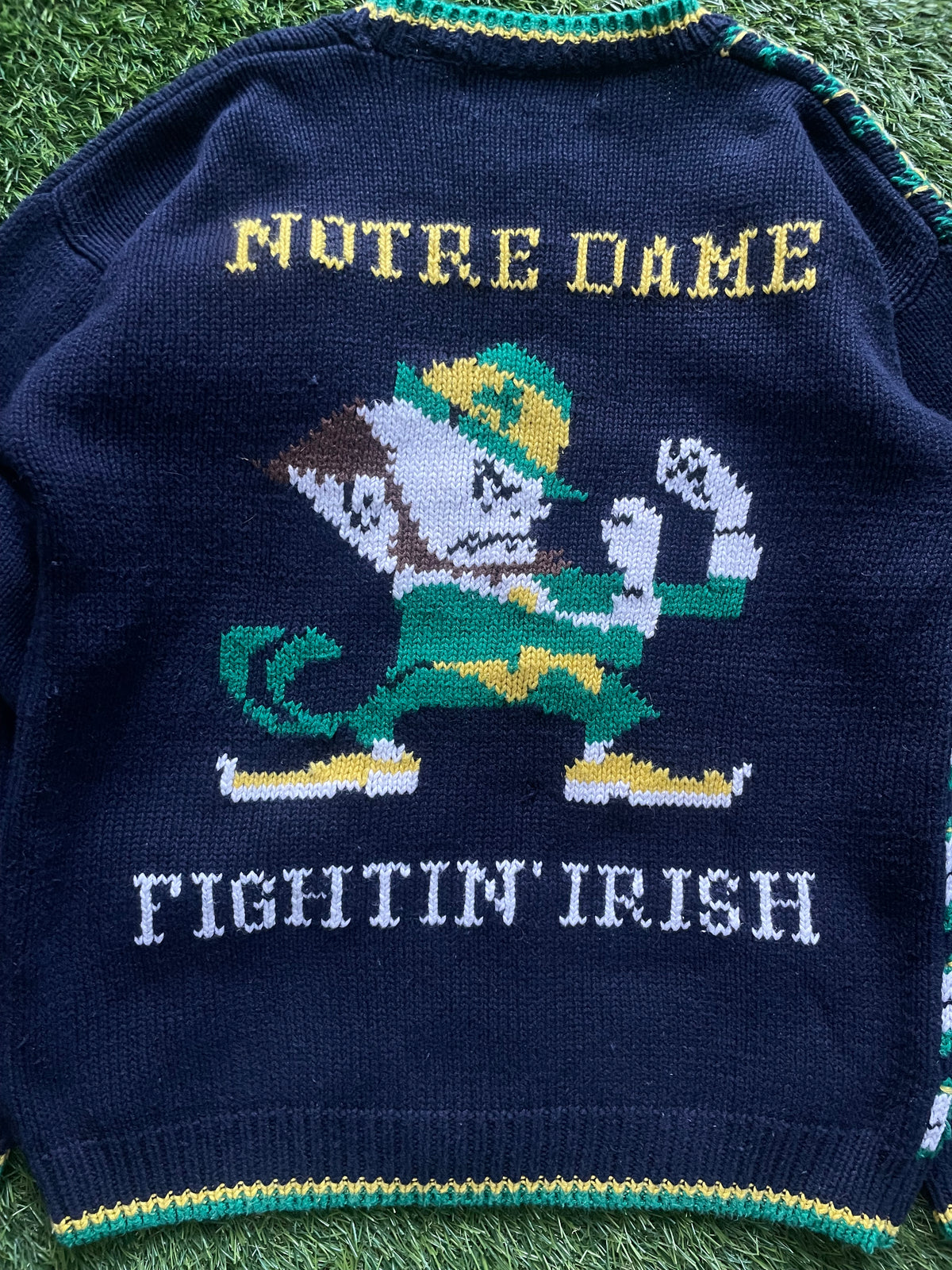 Vintage Notre Dame Cardigan Sweater Small