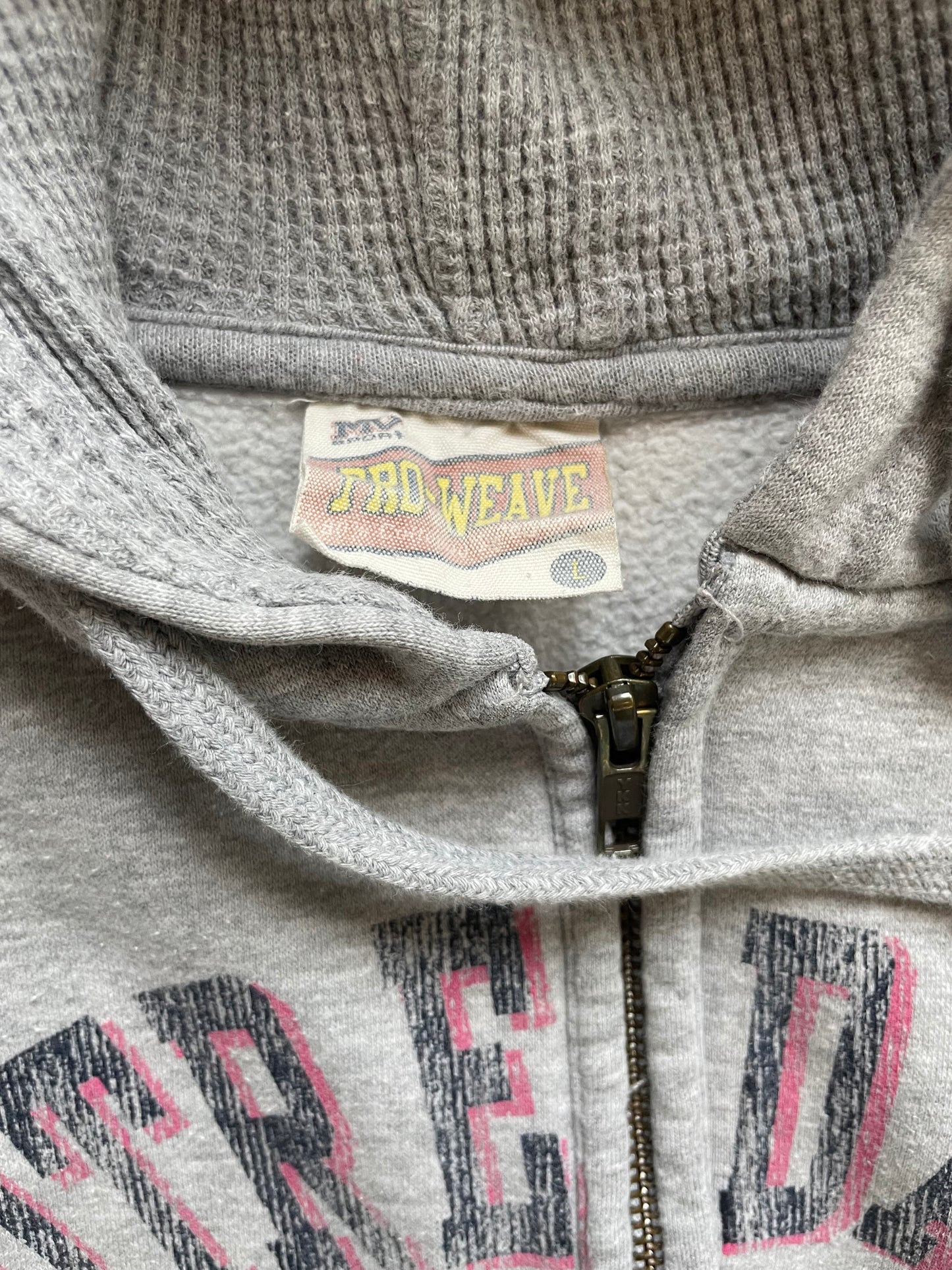 Vintage Notre Dame Quarter Zip Hoodie Large