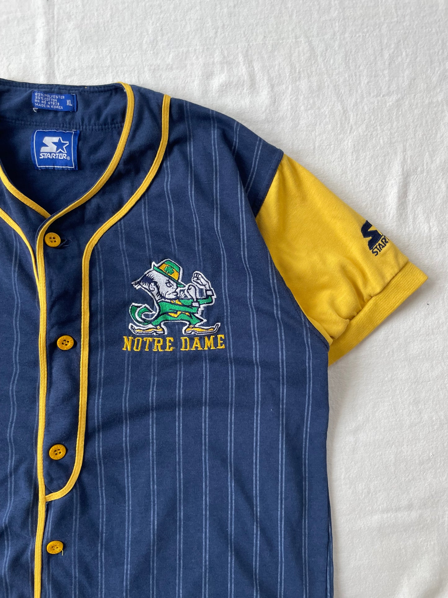 Vintage Notre Dame Baseball Jersey Youth XLarge/ Women’s Medium