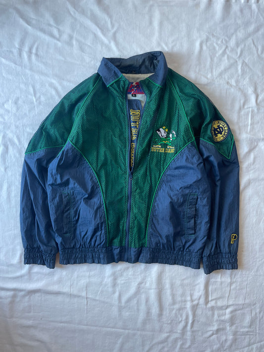 Vintage Notre Dame Windbreaker Jacket Large/XLarge