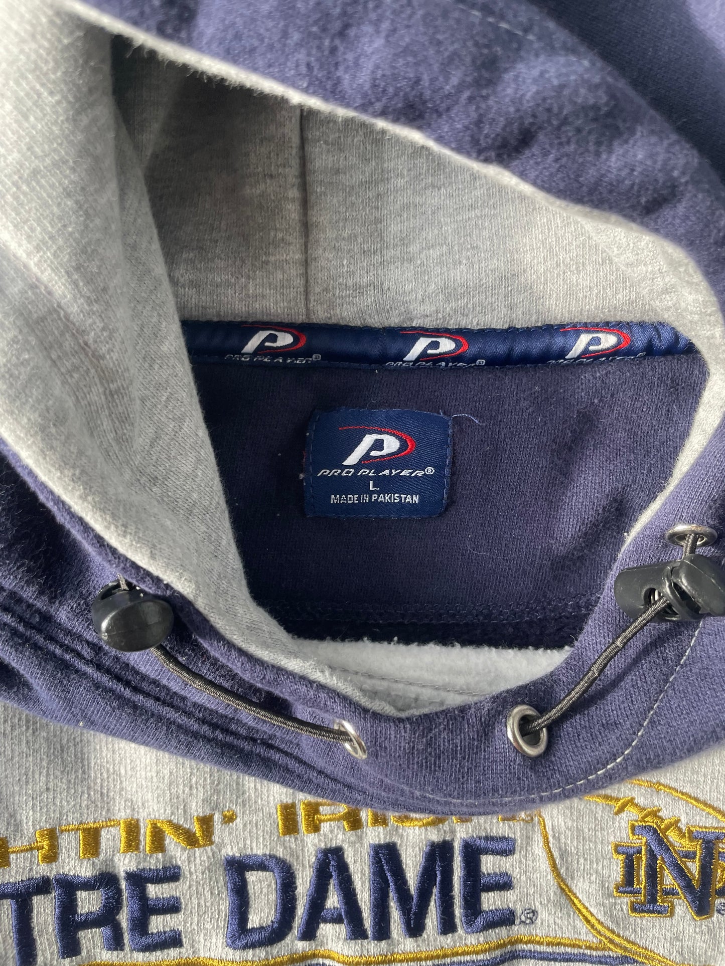 Vintage Notre Dame Hoodie Large