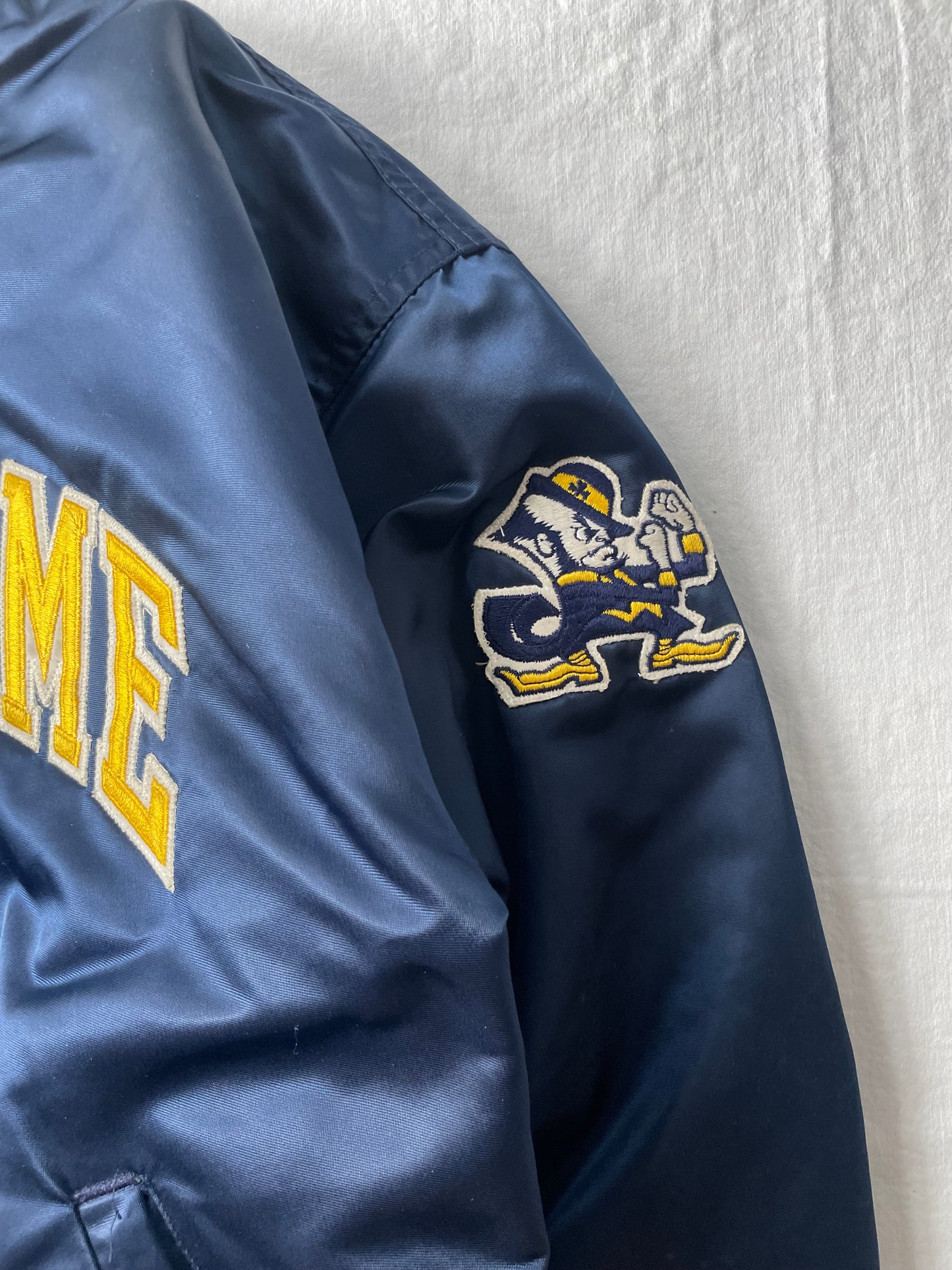 Vintage Notre Dame Starter Satin Jacket XLarge