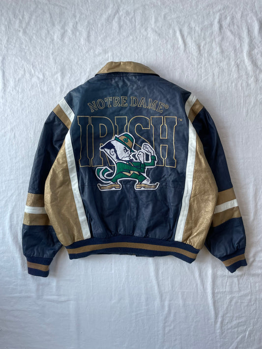 Vintage Notre Dame Leather Jacket 2XL