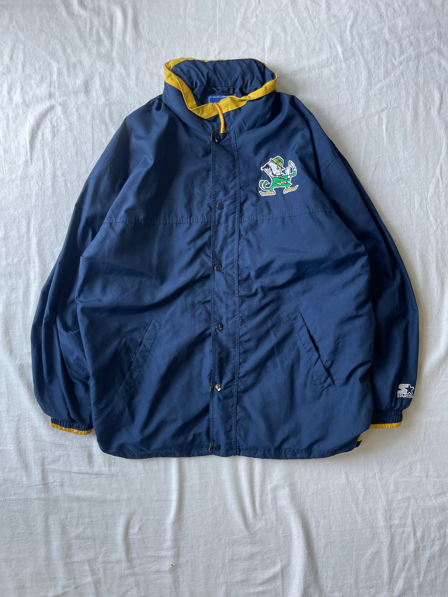 Vintage Notre Dame Windbreaker Jacket Large